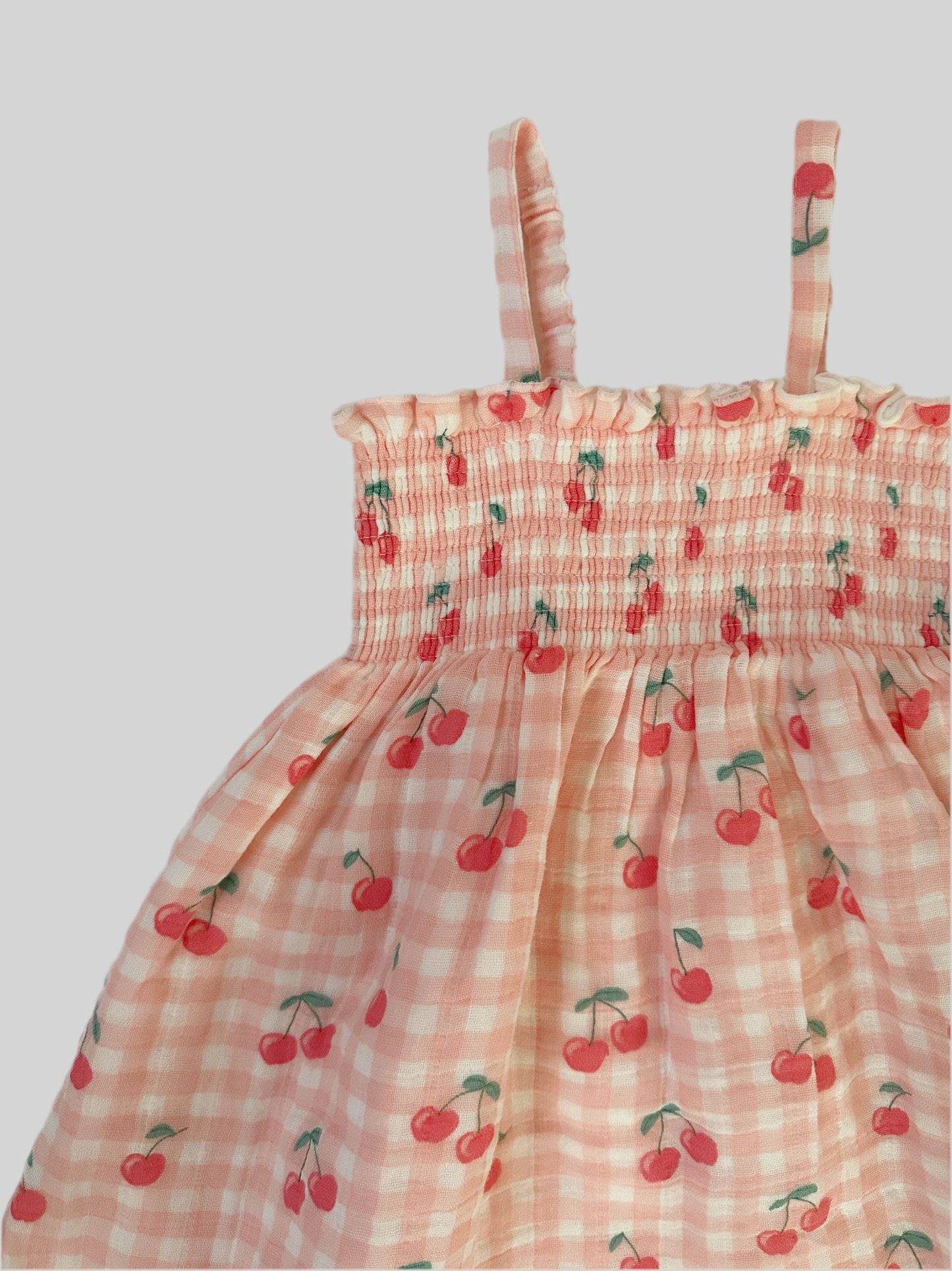 Gingham Cherry Dress