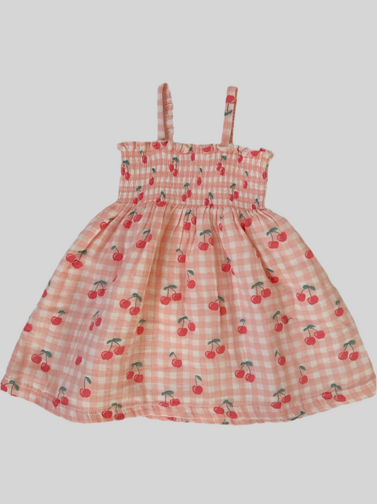 Gingham Cherry Dress