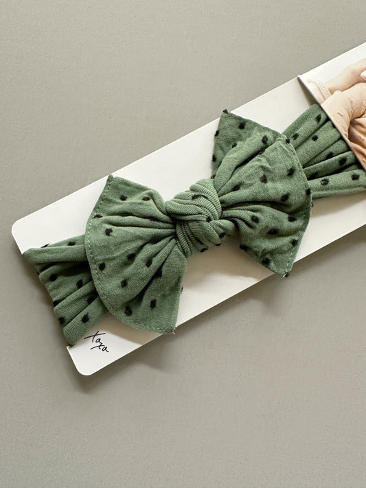Sage Dots Nylon Headband