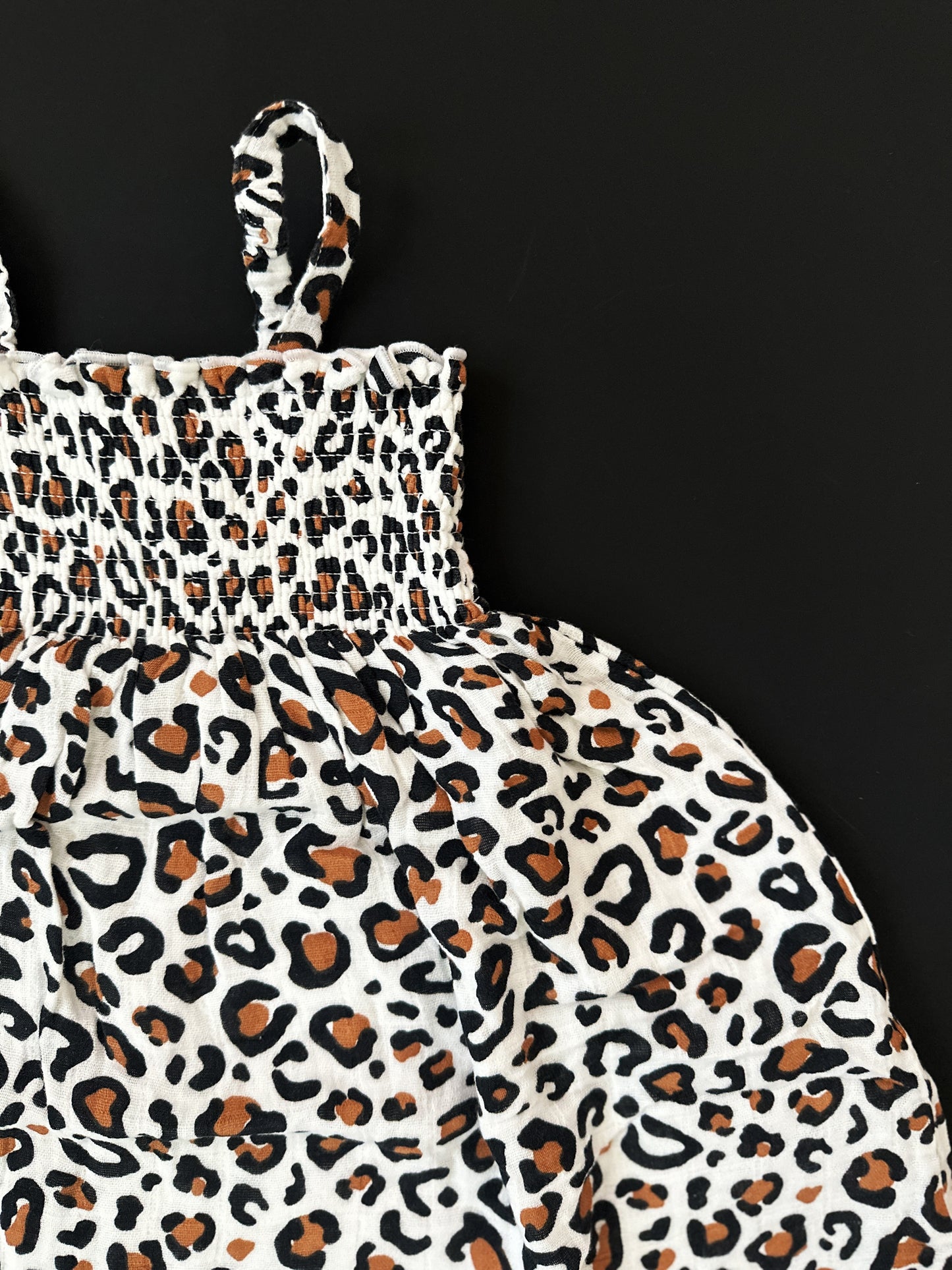 Leopard Muslin Dress